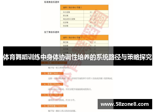 体育舞蹈训练中身体协调性培养的系统路径与策略探究